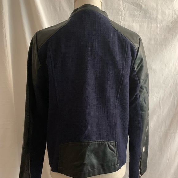 NWOT Blue Moto Jacket Large - Picture 8 of 12